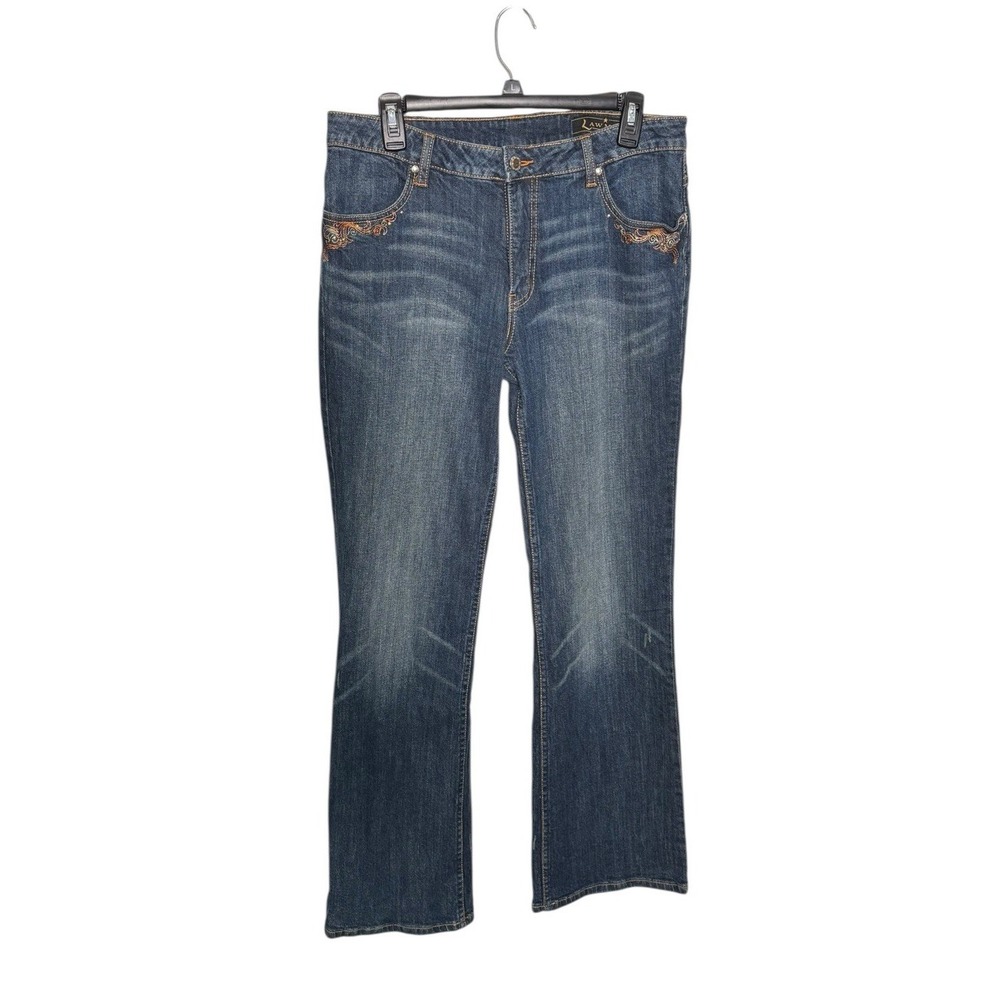 Lawman Jeans Women's Size 11/12‎ Western Equestrian Bootcut Embroidered Rodeo